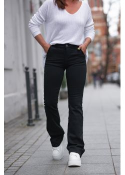 Spodnie jeansy dzwony Bastet - czarne