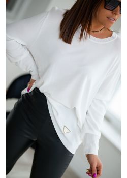 Sweter oversize Bastet - biały